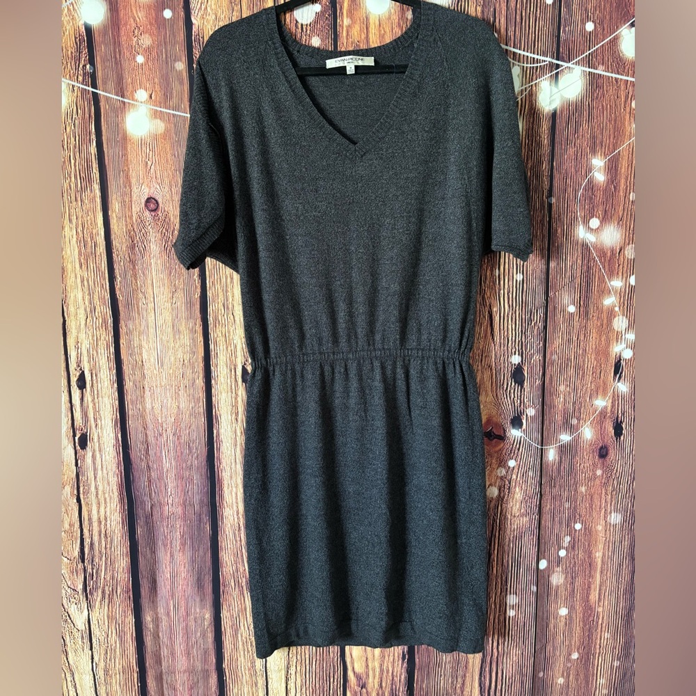 Evan Picone Charcoal Midi Dress